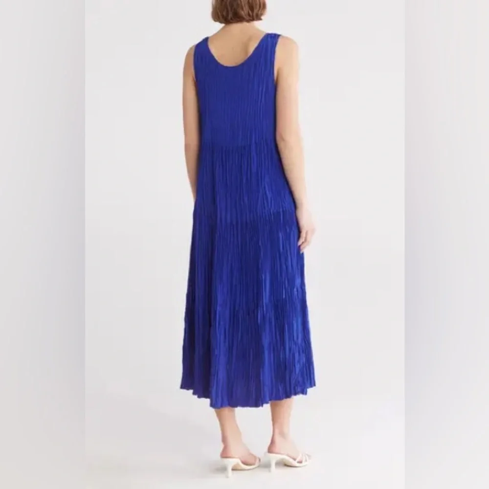 Eileen Fisher Women Sleeveless Tiered Silk dress NWT Large - Picture 2 of 7